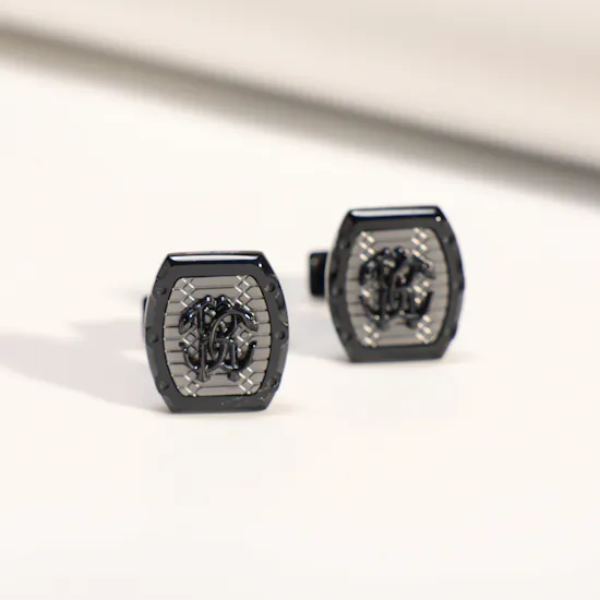Roberto Cavalli Black and Gun Cufflinks