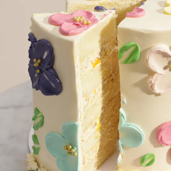 Floward Personalized Mango Floral Cake