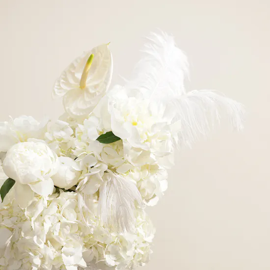 Whisper of Ivory Peony Flower Vase