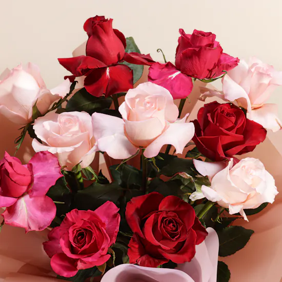 Berry Tones Roses Bouquet