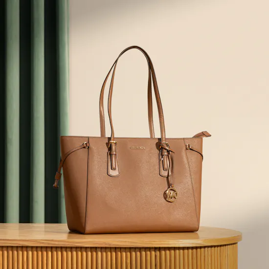 Michael Kors Voyager Large Brown Leather Tote Bag