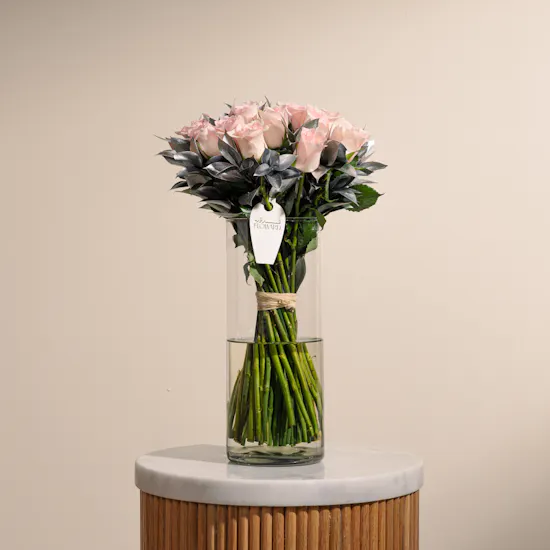 Light Pink Roses Vase