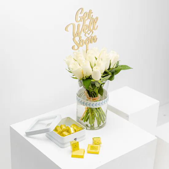 Patchi Tin Chocolate Box | Roses Get Well Soon
