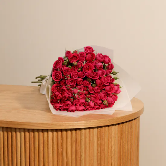 Graceful Fuchsia Baby Rose Bouquet