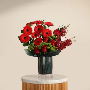 Emerald Flame Flowers Vase 