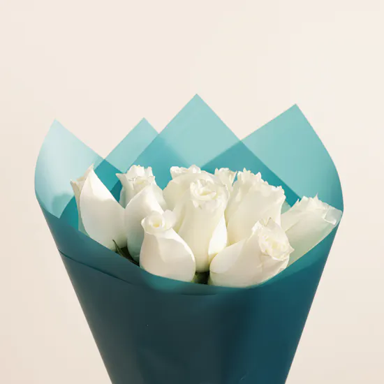 Floward Personalized Blue Half Portrait Birthday Cake | Gentle Orbit Flower