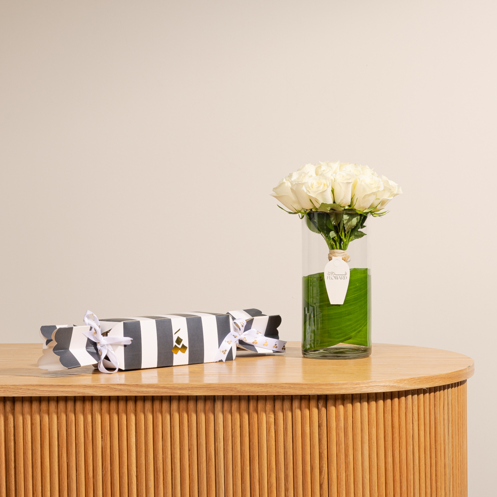 علبة بونبون شوكولاتة شان شال | مزهرية جوري