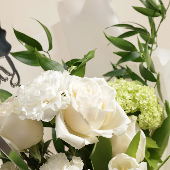 Pure White Birthday Glow Bouquet
