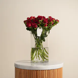 Magical Red Baby Roses Vase Magical Red Baby Roses Vase