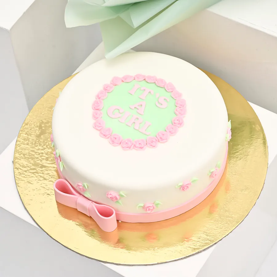 Helens Baby Girl Cake | Flowers 4