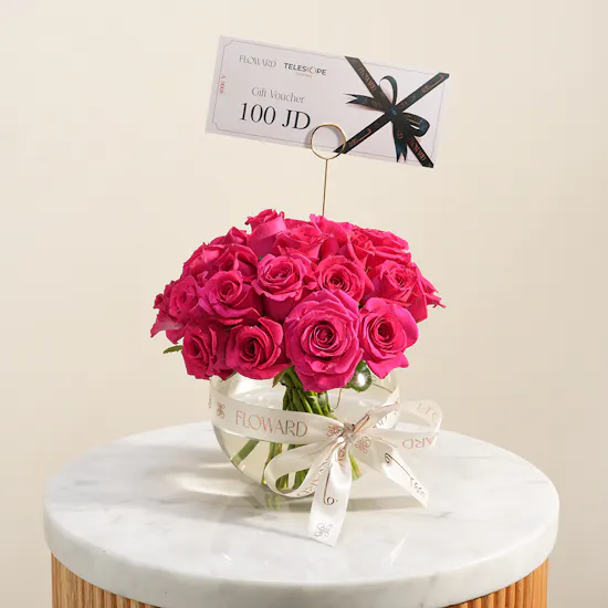Telescop Derma 100 JD Signature Skin Ritual Unisex Gift Voucher | Calm Flower Vase
