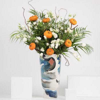 Autumn Blooms | Pumpkins Vase