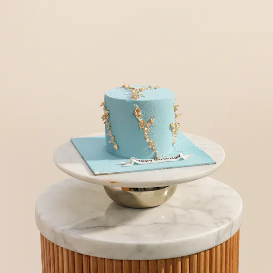 Floward Happy Birthday Blue Violet Cake