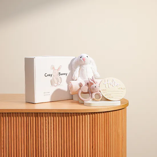 Cozy Bunny Newborn Giftset | Pink
