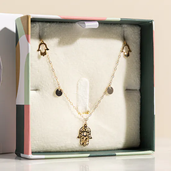 Miss L' Hamsa Gold Chain Women's Necklace
