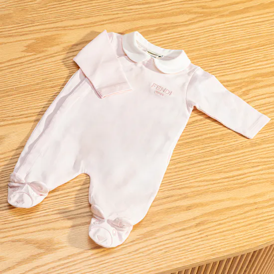 Fendi Pink Newborn Baby Girl Set