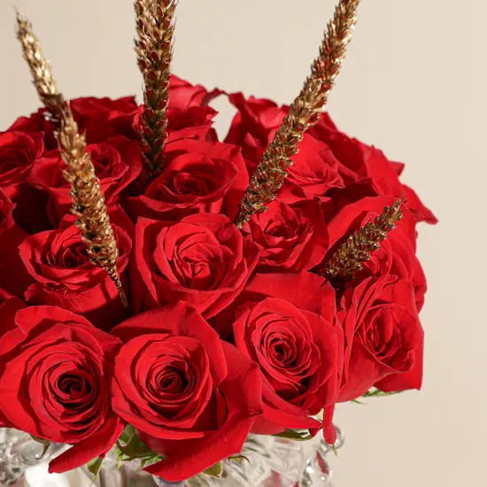 Romance Red Roses Vase