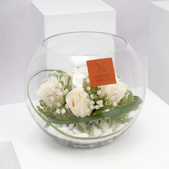 White Garden | Glass vase
