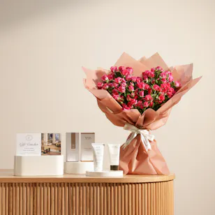 Sculpt Pilates Gift Voucher | MSK Skincare Gift Set and Flower