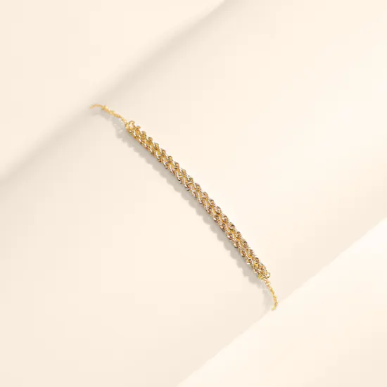 AV Jewelry Two Layers Gold Bracelet