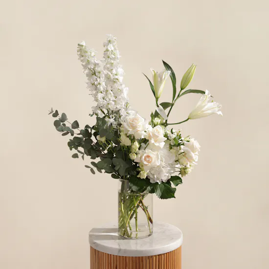 Celestial White Harmony Flowers Vase By September Studio