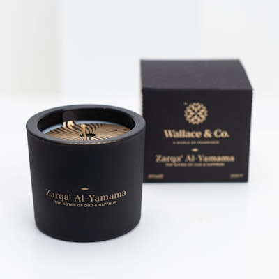 Wallace & Co- Zarqa' Al Yamama (Oud & Saffron) Candle 