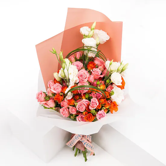 Blooming Elegance | White Wrap
