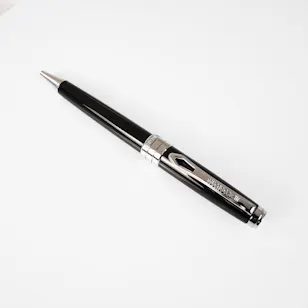 Roberto Cavalli Writing Pen | Silver Color & Black Lacquer