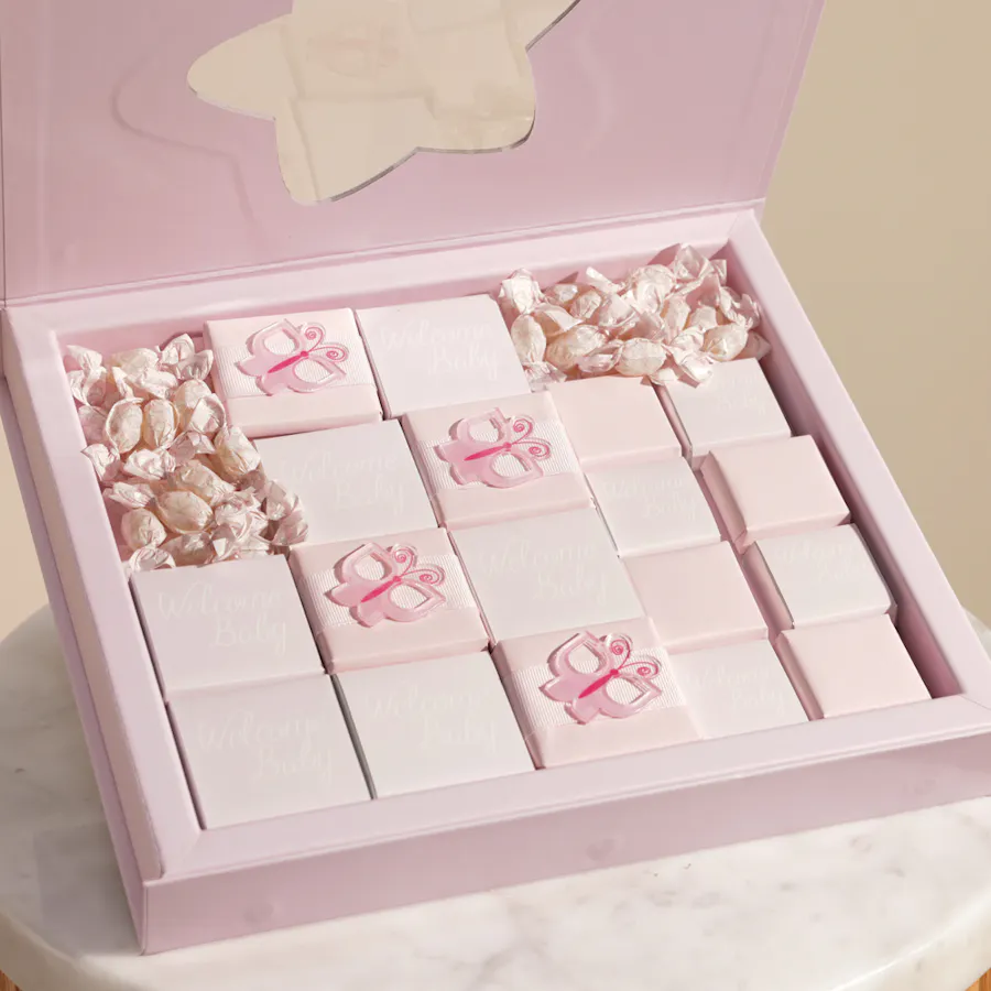Patchi Pink Baby With Star Cover Large Chocolate Box 3