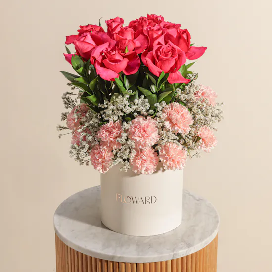 Blush Wedding Congrats Flower Box
