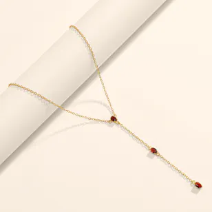 Hrh Burgundy Trois Necklace