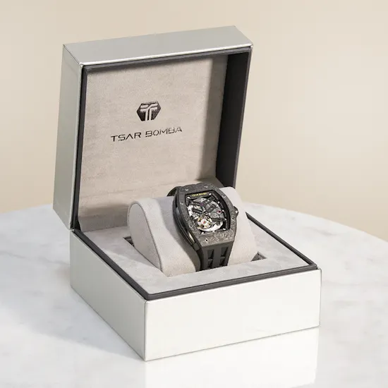Tsar Bomba Elemental Automatic Cool Black Carbon Fiber Men's Watch