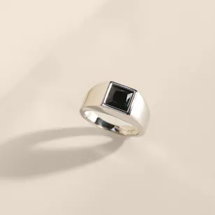 Floward Monolith Ring Silver Men's Ring | Size 9 Floward Monolith Ring Silver Men's Ring | Size 9