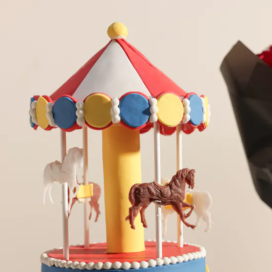 BreadTalk 2-Tier Carousel Cake | Playful Flowers