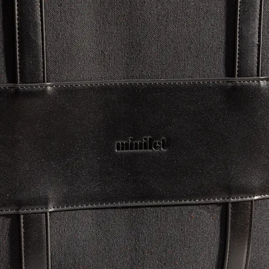Minilet Leather and Canvas Tote | Black