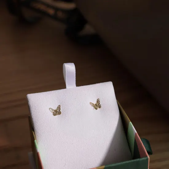 Miss L by L'azurde Butterfly Stud Earrings | Classical Bouquet
