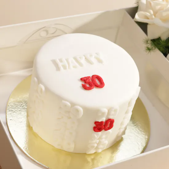 Floward Personalized Birthday Cake | Warm Flower Box
