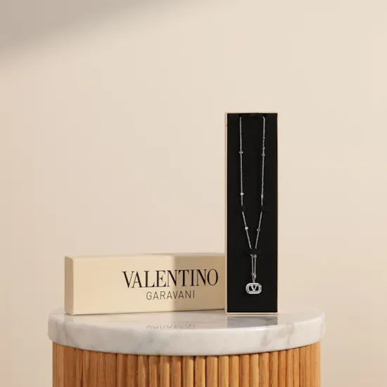 Valentino Garavani Ovalette VLogo Pendant Necklace