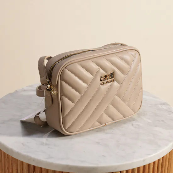 Cavalli Class Marzia Beige Shoulder Bag