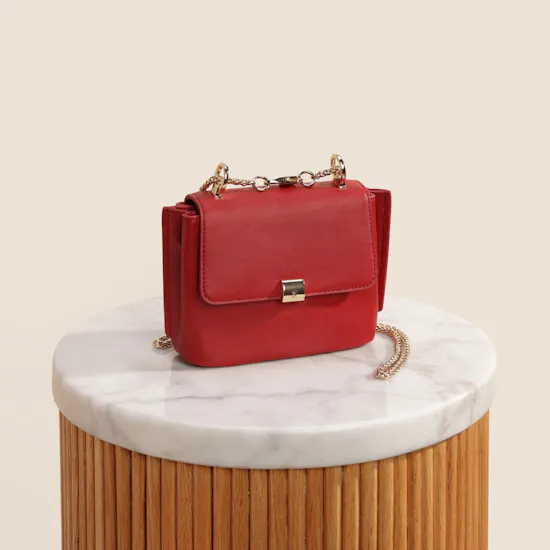 Cole Haan Mini Convertible Chain Red Bag
