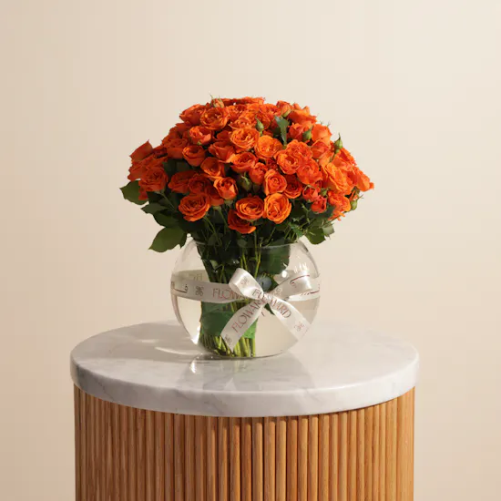 Bright Baby Rose Vase | 35 Flowers