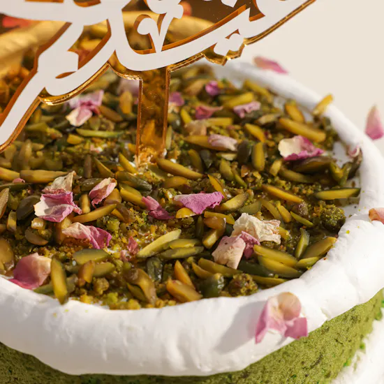 December Cake Eid Mubarak Victoria Pistachio Cake