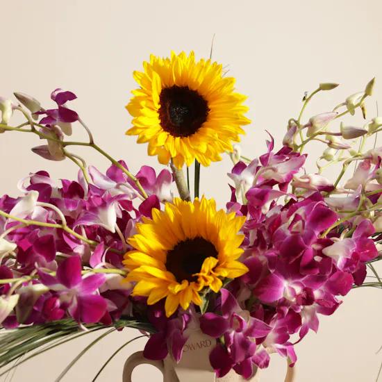 Golden Flower Vase