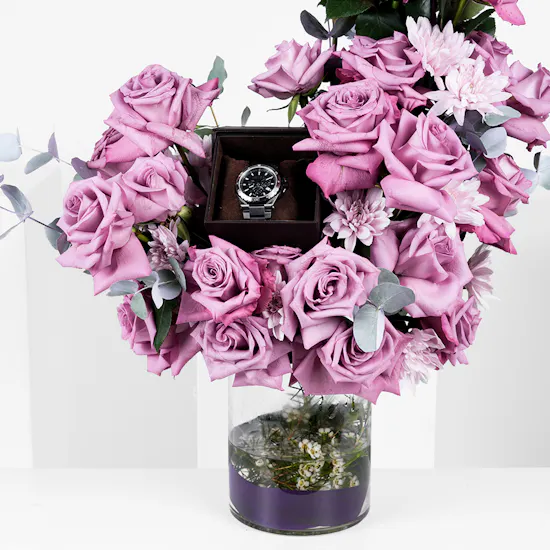 Roberto Cavalli by Franck Muller Men's Watch | Purple Flowers