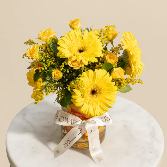 Golden Flower Vase