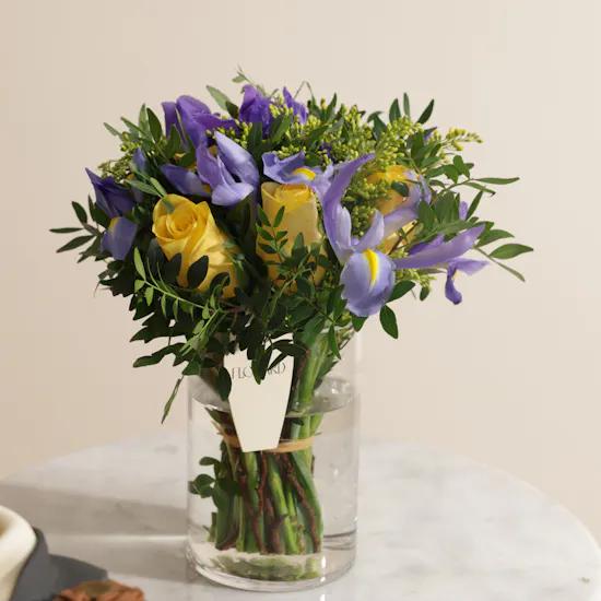 Floward Men's Birthday Cake | Elegant Flower Vase and Balloon