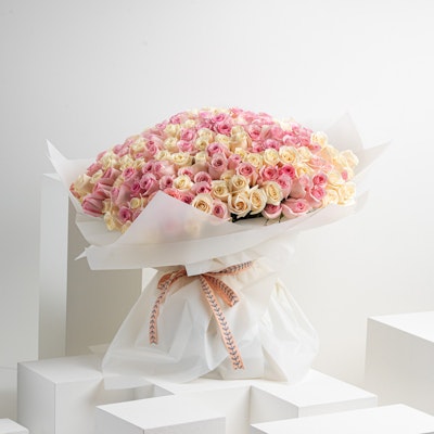 Pastel Roses | White Wrap