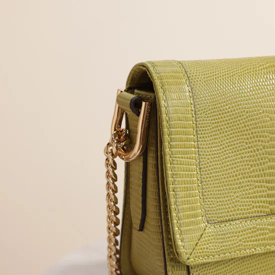 Cole Haan Light Green Daniella Chain Shoulder Bag