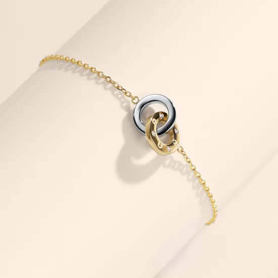 Aigner Fashion Silver and Gold Women's Bracelet
