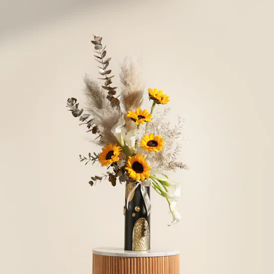 Golden Spectrum Flower Vase